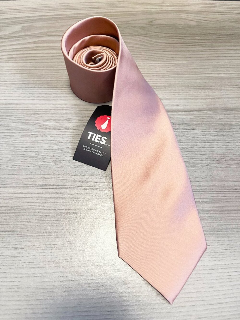 Elite by Brent Morgan Peach Blush Satin Solid XL Necktie NWT Wedding Formal Tie